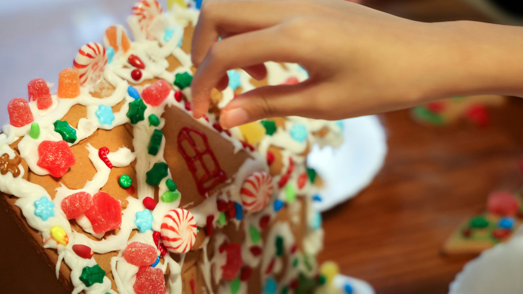 Gingerbread house making